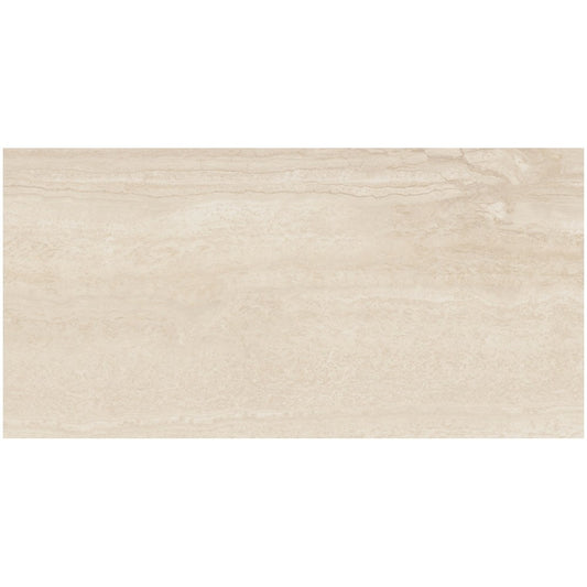Gresie interior portelanata rectificata crem 60x120 cm, Marazzi Mystone Travertino Navona Lux