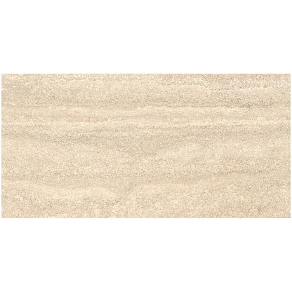 Gresie interior portelanata rectificata crem 30x60 cm, Marazzi Mystone Travertino Classico