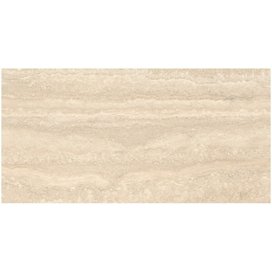 Gresie interior portelanata rectificata crem 30x60 cm, Marazzi Mystone Travertino Classico Lux