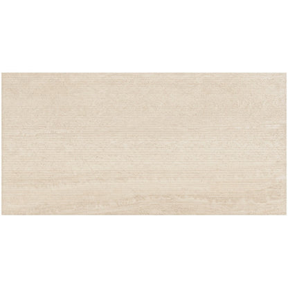 Faianta baie / bucatarie rectificata crem 60x120 cm, Marazzi Mystone Travertino Navona Struttura Scalpello 3D
