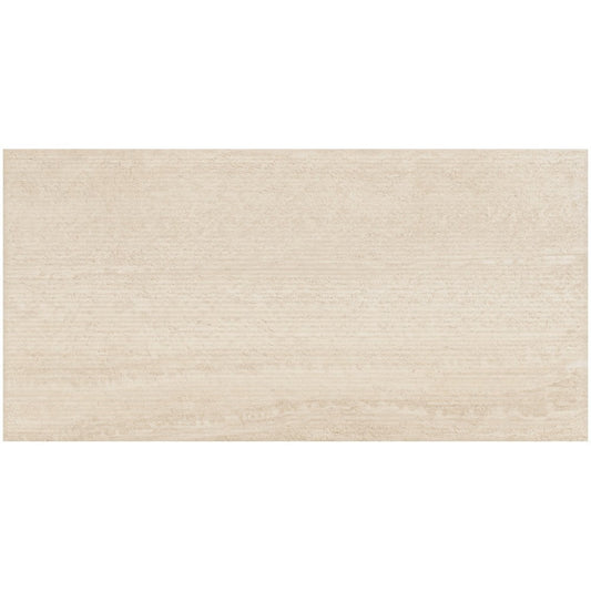 Faianta baie / bucatarie rectificata crem 60x120 cm, Marazzi Mystone Travertino Navona Struttura Scalpello 3D