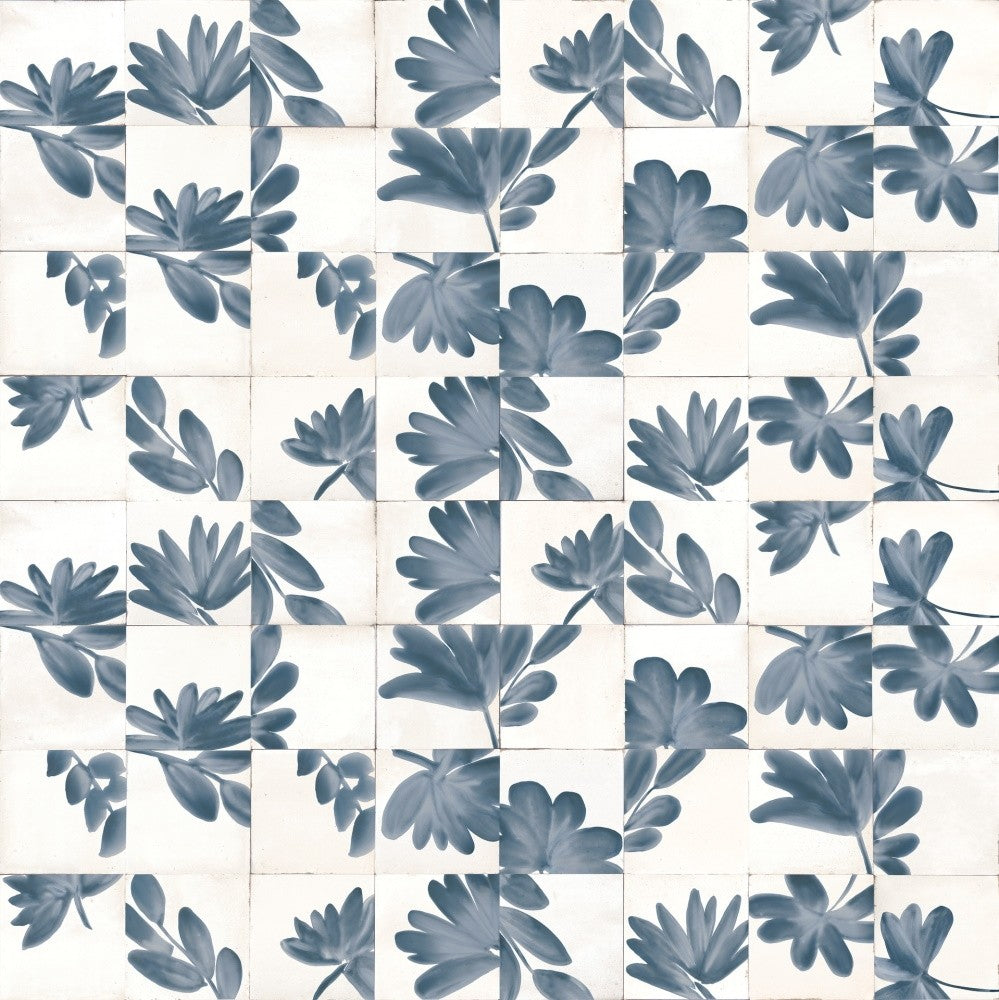 Decor interior alb 15x15 cm, Marazzi Rice Bianco Blossom Lux