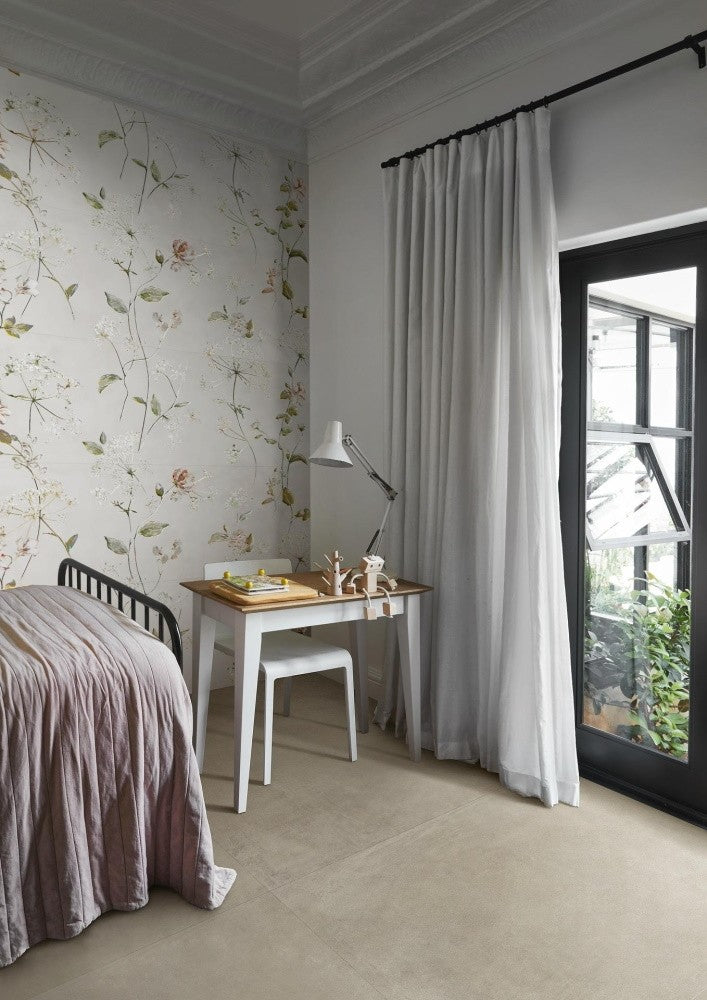 Gresie interior portelanata rectificata crem 120x120 cm, Marazzi Cementum Sand