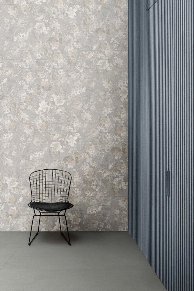 Gresie interior portelanata rectificata gri 120x120 cm, Marazzi Cementum Nickel