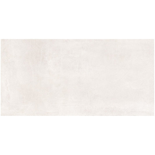 Gresie interior portelanata rectificata alba 60x120 cm, Marazzi Cementum Ash