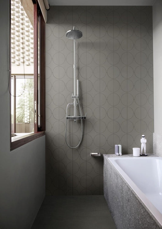 Gresie interior portelanata rectificata gri 60x120 cm, Marazzi Cementum Carbon