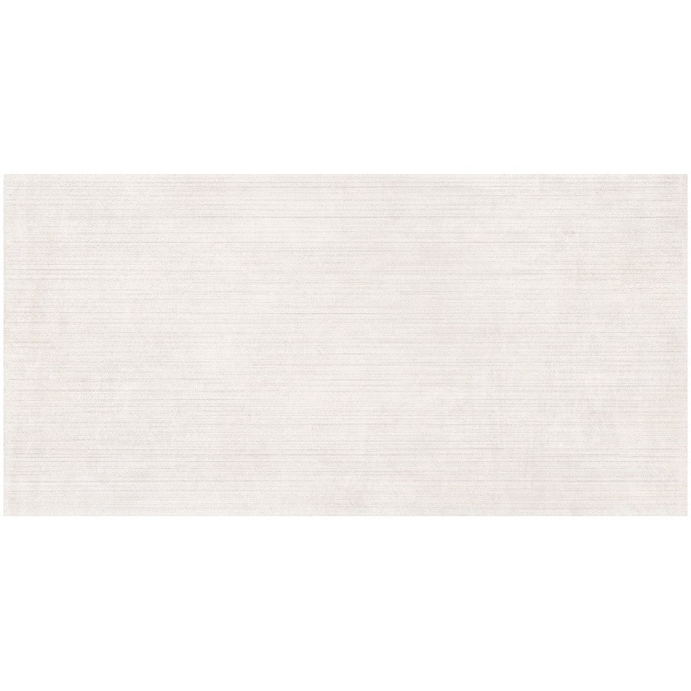 Faianta baie / bucatarie alba 60x120 cm, Marazzi Cementum Ash Struttura Righe 3D