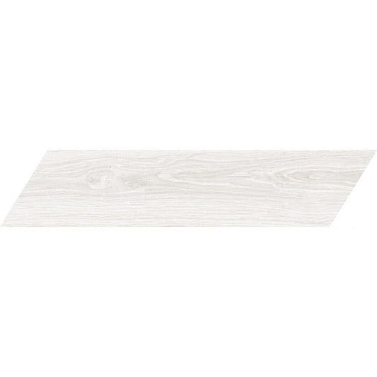 Gresie interior portelanata alba 11x54 cm, Marazzi Puro Oltre White Chevron