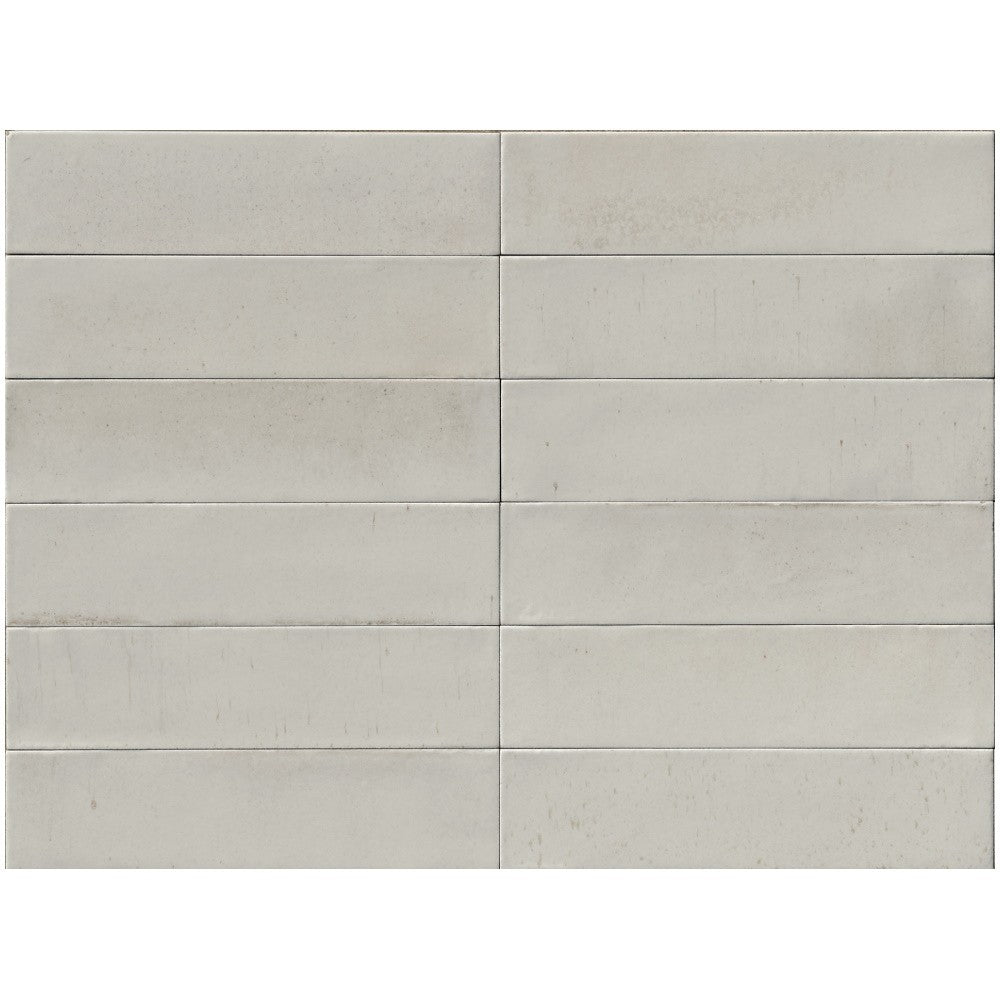 Gresie interior portelanata alba 6x24 cm, Marazzi Lume Off White Lux
