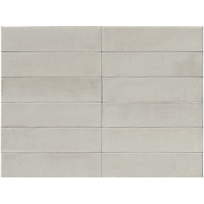 Gresie interior portelanata alba 6x24 cm, Marazzi Lume Off White Lux