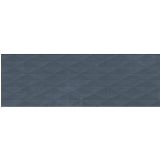 Faianta baie / bucatarie albastra 25x76 cm, Marazzi Chill Blue Struttura 3D Diamond
