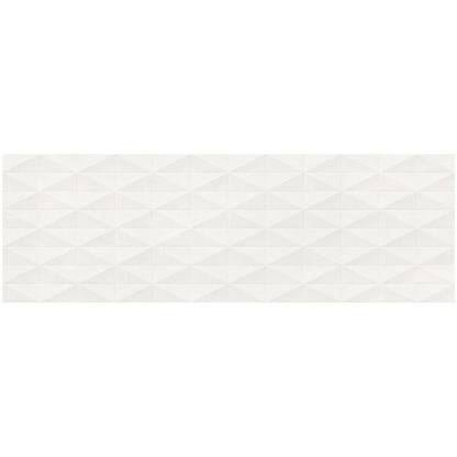 Faianta baie / bucatarie alba 25x76 cm, Marazzi Chill White Struttura 3D Diamond