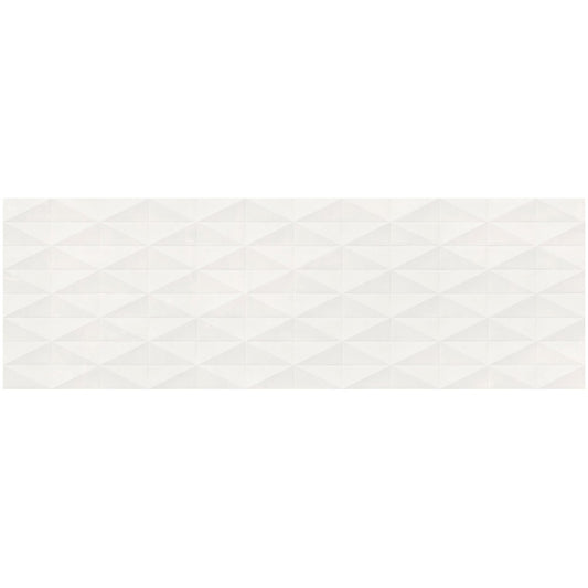 Faianta baie / bucatarie alba 25x76 cm, Marazzi Chill White Struttura 3D Diamond