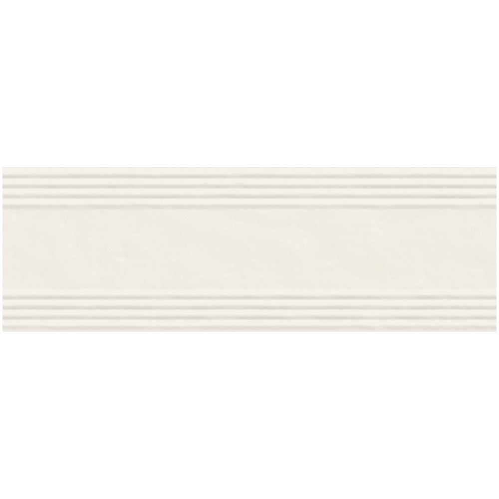 Faianta baie / bucatarie rectificata alba 40x120 cm, Marazzi Momenti Bianco Struttura Duo 3D