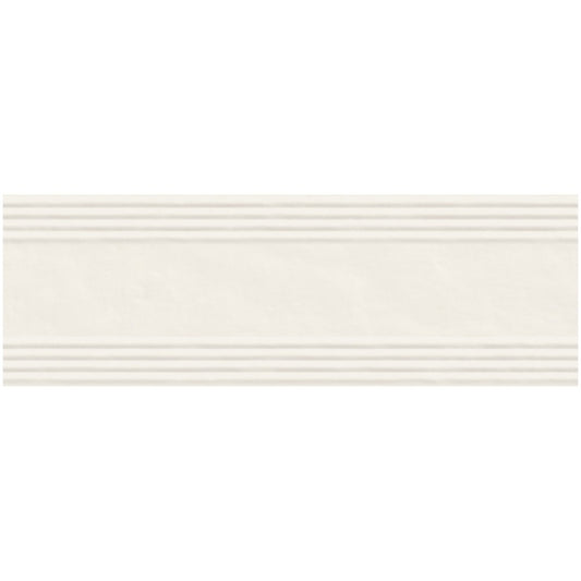 Faianta baie / bucatarie rectificata alba 40x120 cm, Marazzi Momenti Bianco Struttura Duo 3D