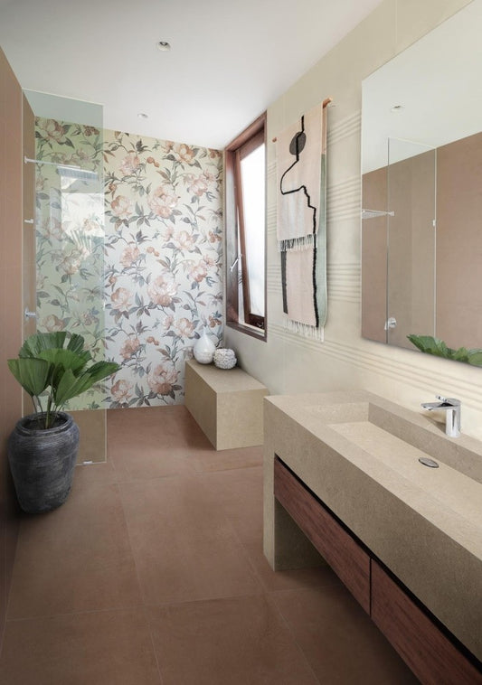 Faianta baie / bucatarie rectificata crem 40x120 cm, Marazzi Momenti Avorio Struttura Duo 3D