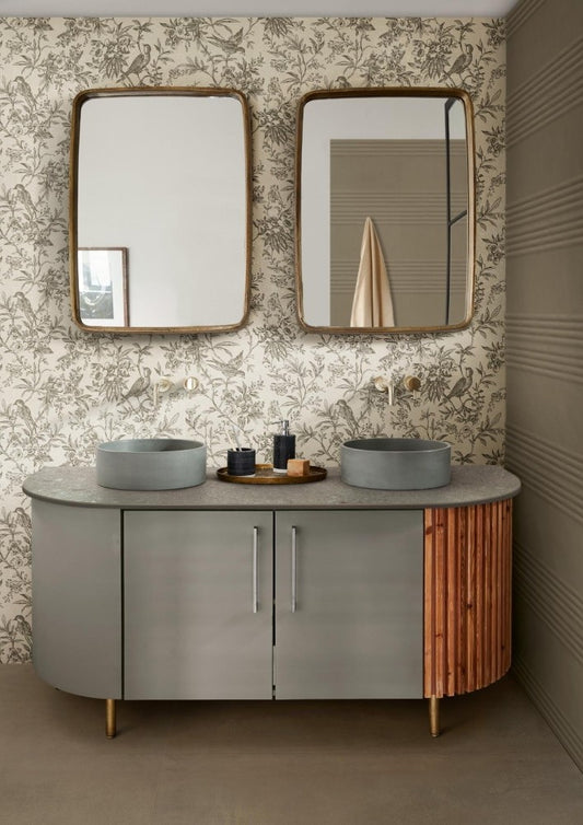 Faianta baie / bucatarie rectificata maro 40x120 cm, Marazzi Momenti Tabacco Struttura Duo 3D