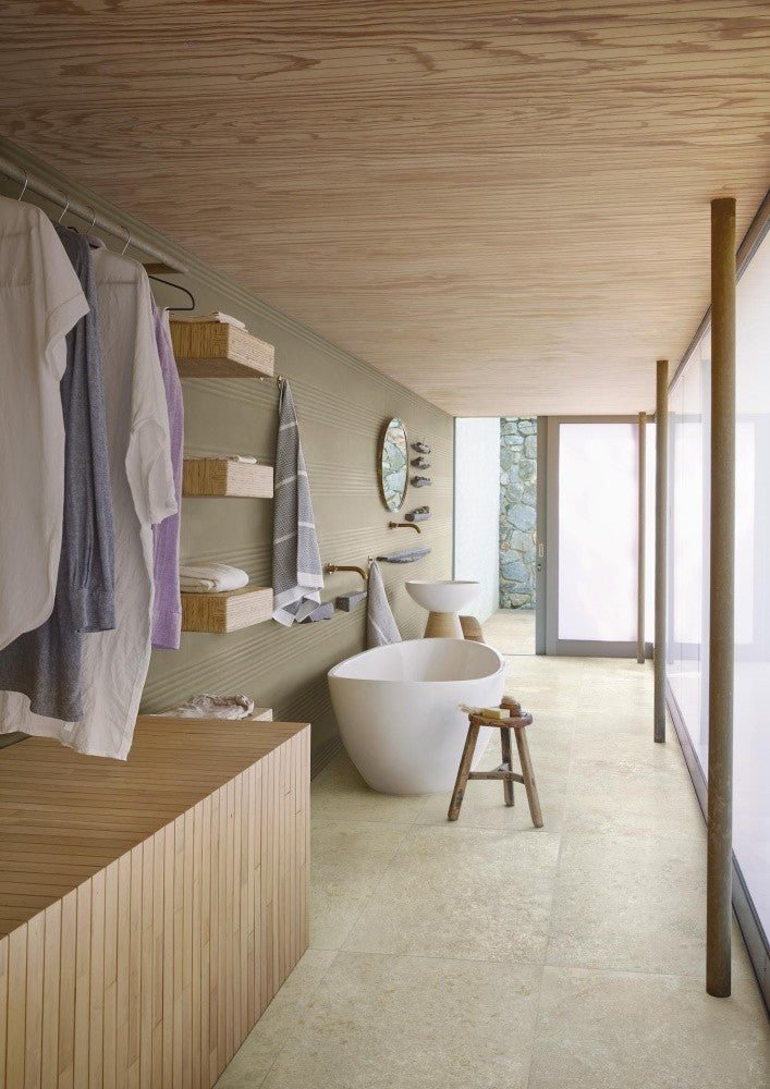 Faianta baie / bucatarie rectificata maro 40x120 cm, Marazzi Momenti Tabacco Struttura Duo 3D