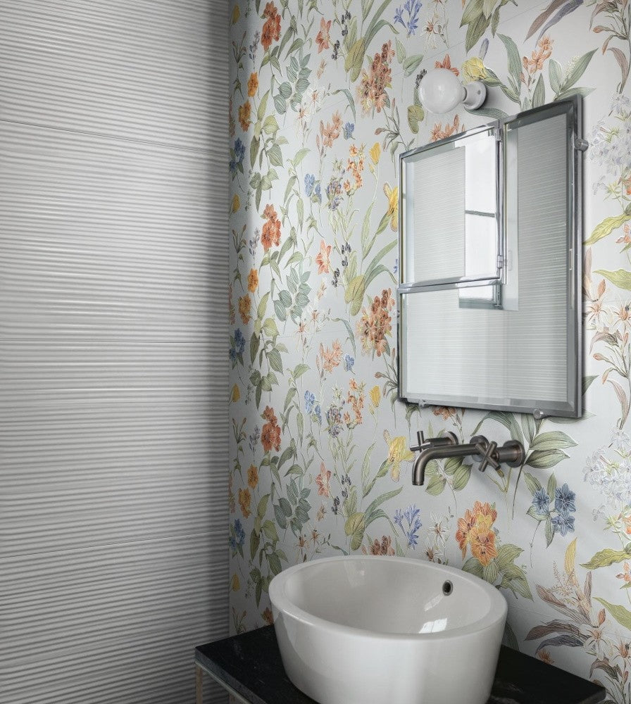 Decor interior alb 60x180 cm, Marazzi White Deco Botanica Touch
