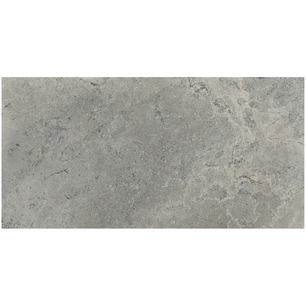 Gresie exterior portelanata rectificata gri 30x60 cm, Marazzi Uniche Avignone Strutturato