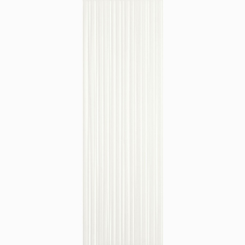 Faianta baie / bucatarie alba 25x76 cm, Marazzi Absolute White Struttura Fiber 3D Satinato