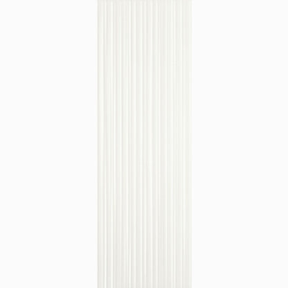 Faianta baie / bucatarie alba 25x76 cm, Marazzi Absolute White Struttura Fiber 3D Satinato
