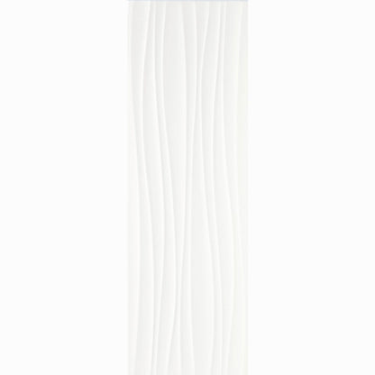 Faianta baie / bucatarie alba 25x76 cm, Marazzi Absolute White Struttura Twist 3D Lux
