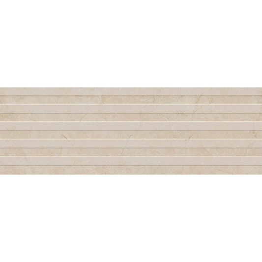 Faianta baie / bucatarie rectificata bej 30x90 cm, Marazzi Puro Alba Arena Struttura Waltone 3D