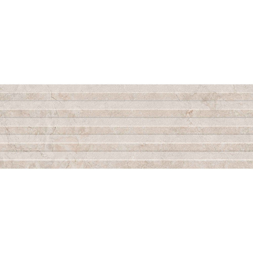 Faianta baie / bucatarie rectificata alba 30x90 cm, Marazzi Alba Blanco Struttura Waltone 3D