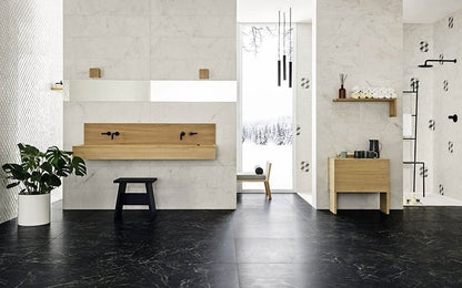 Gresie exterior / interior portelanata rectificata alba 60x120 cm, Marazzi Allmarble Altissimo Silk