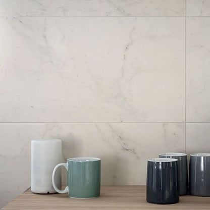 Gresie exterior / interior portelanata rectificata alba 60x120 cm, Marazzi Allmarble Altissimo