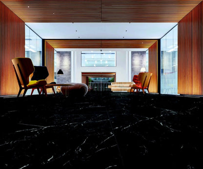 Gresie exterior / interior portelanata rectificata neagra 60x60 cm, Marazzi Allmarble Elegant Black