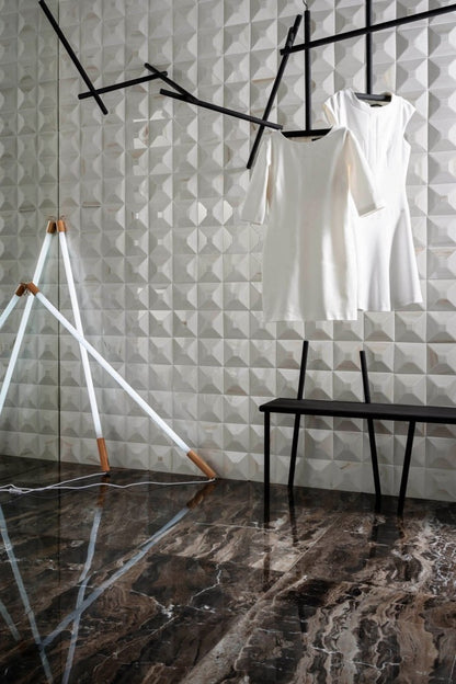 Gresie exterior / interior portelanata rectificata maro 60x120 cm, Marazzi Allmarble Frappuccino Lux