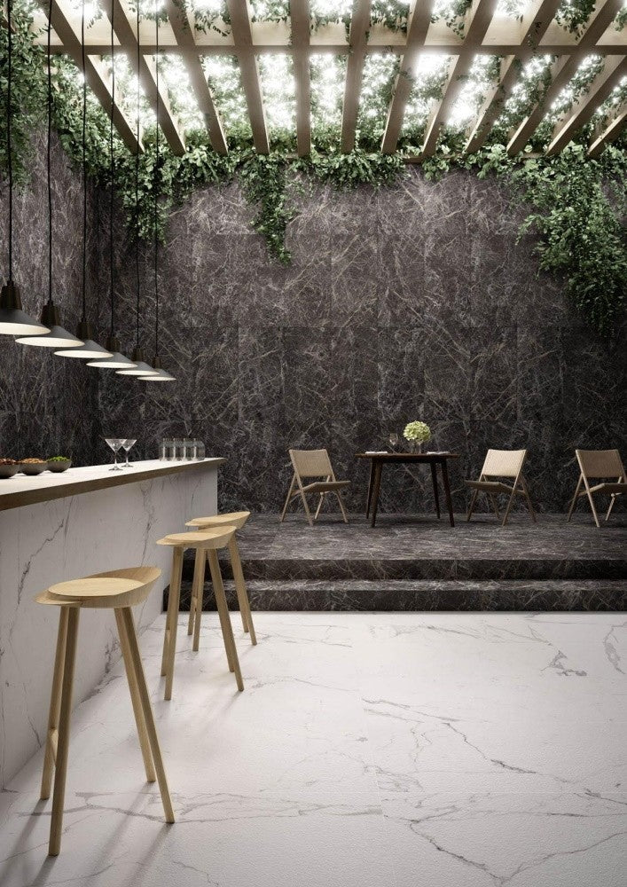 Gresie exterior / interior portelanata rectificata antracit 60x60 cm, Marazzi Allmarble Saint Laurent