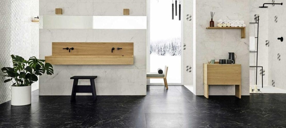 Gresie exterior / interior portelanata rectificata antracit 60x60 cm, Marazzi Allmarble Saint Laurent