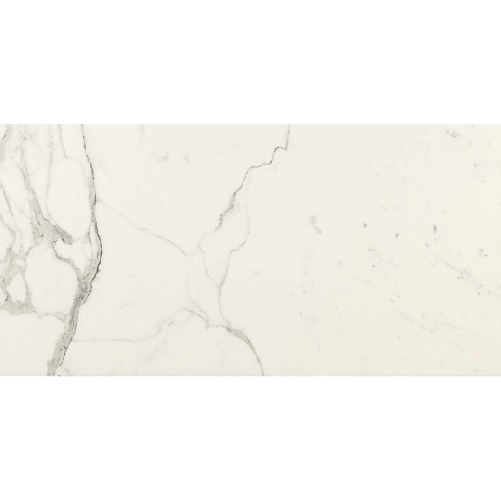 Gresie exterior / interior portelanata rectificata alba 60x120 cm, Marazzi Allmarble Statuario