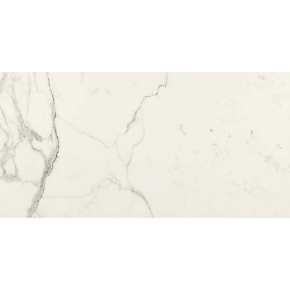 Gresie exterior / interior portelanata rectificata alba 60x120 cm, Marazzi Allmarble Statuario Silk