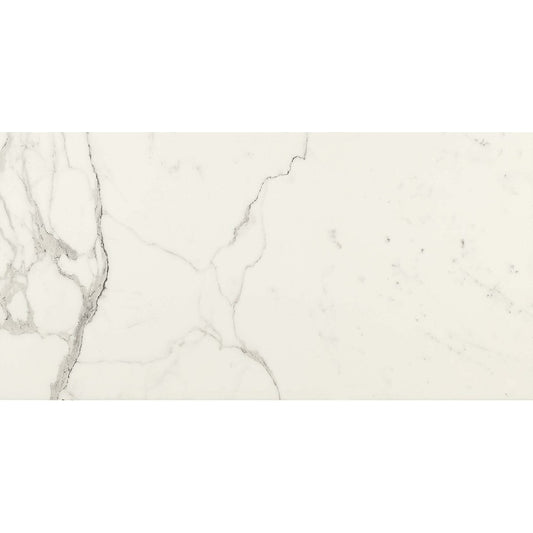 Gresie exterior / interior portelanata rectificata alba 60x120 cm, Marazzi Allmarble Statuario Silk