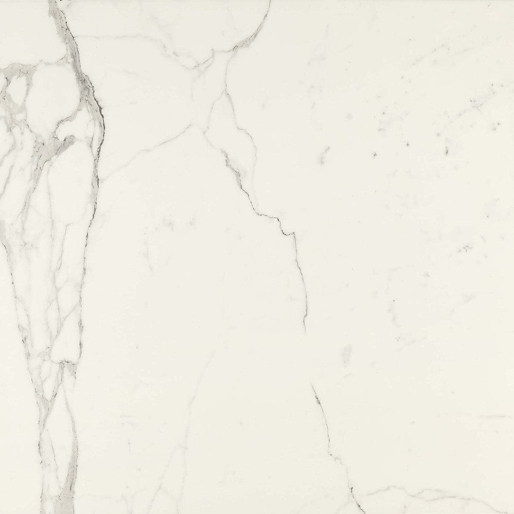 Gresie exterior / interior portelanata rectificata alba 60x60 cm, Marazzi Allmarble Statuario