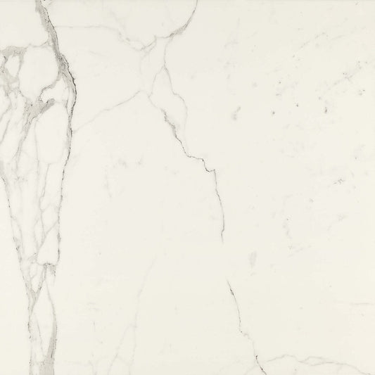 Gresie exterior / interior portelanata rectificata alba 60x60 cm, Marazzi Allmarble Statuario Lux