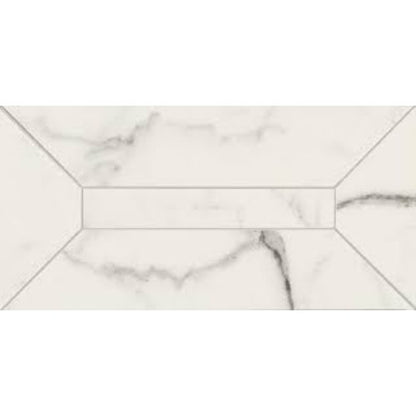 Decor exterior / interior alb 15x30 cm, Marazzi Allmarble Statuario Lux