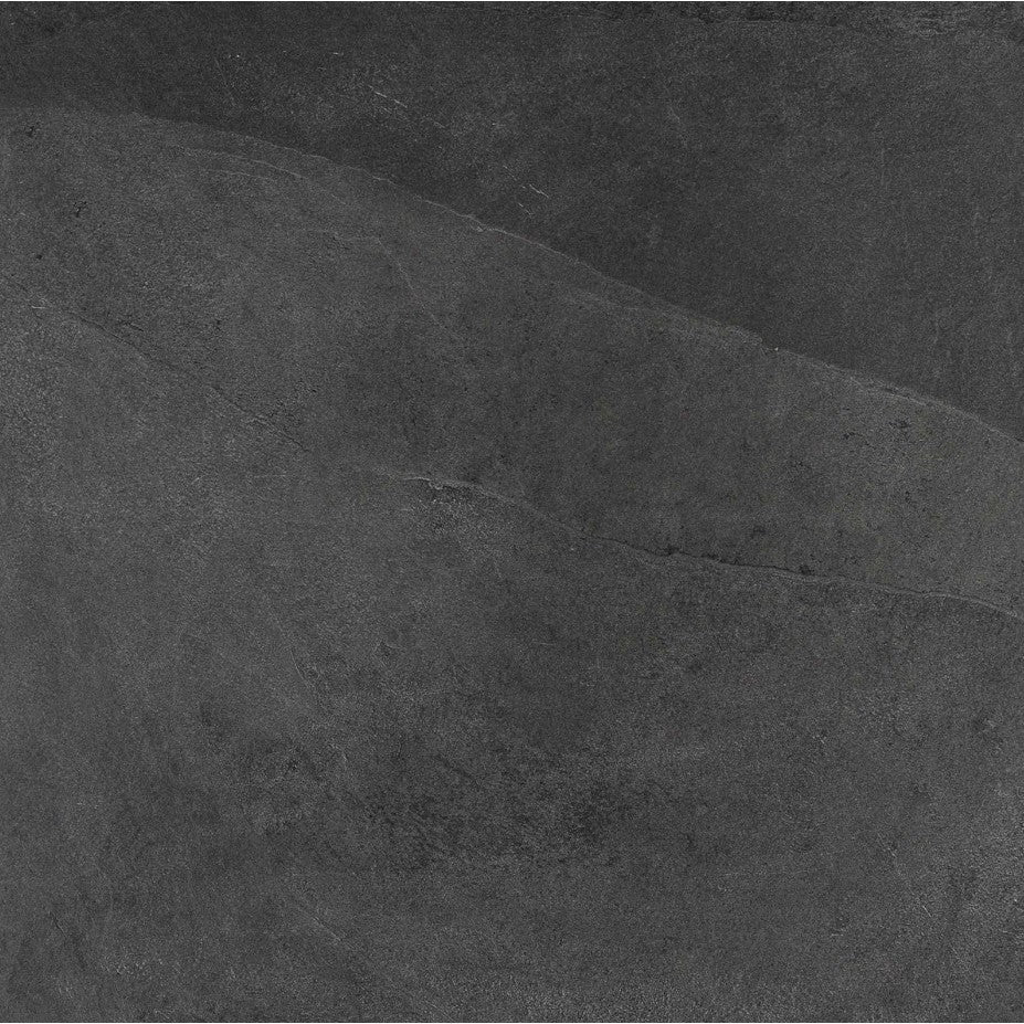 Gresie interior portelanata rectificata antracit 75x75 cm, Marazzi Mystone Ardesia Antracite