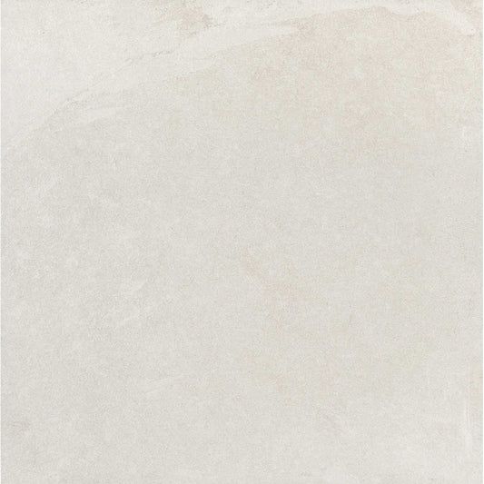 Gresie interior portelanata rectificata alba 60x60 cm, Marazzi Mystone Ardesia Bianco
