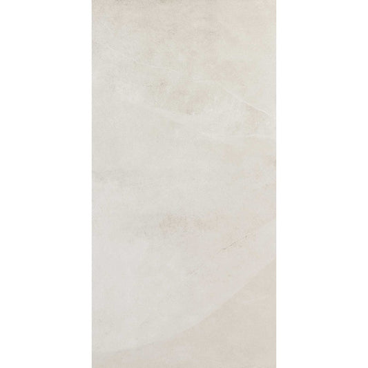 Gresie interior portelanata rectificata alba 75x150 cm, Marazzi Mystone Ardesia Bianco