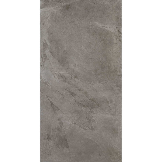 Gresie exterior portelanata rectificata antracit 75x150 cm, Marazzi Mystone Ardesia Antracite Strutturato