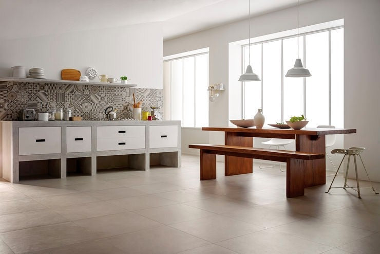 Gresie exterior / interior portelanata rectificata bej 60x60 cm, Marazzi Block Beige