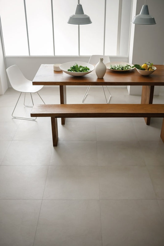 Gresie exterior / interior portelanata rectificata bej 75x75 cm, Marazzi Block Greige