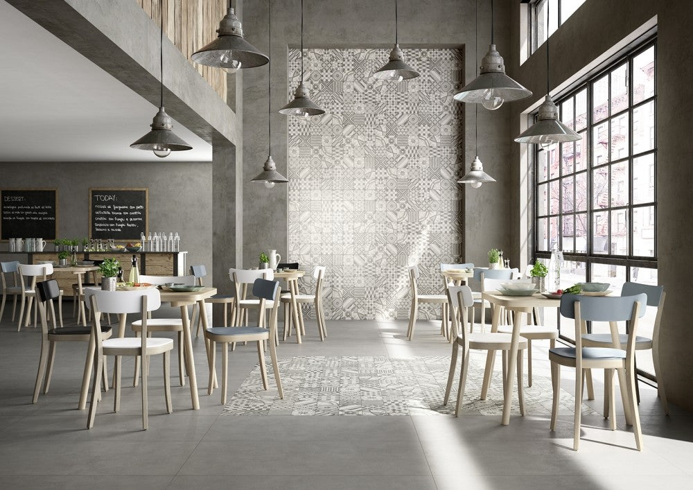 Gresie exterior / interior portelanata rectificata gri 60x120 cm, Marazzi Block Silver