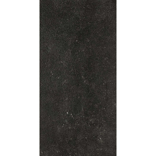 Gresie exterior portelanata rectificata antracit 60x120 cm, Marazzi Mystone Bluestone Antracite Strutturato