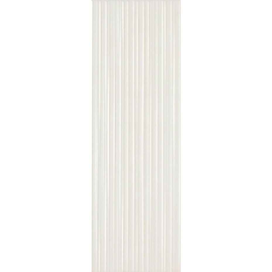 Faianta baie / bucatarie alba 25x76 cm, Marazzi Chalk Butter Struttura Fiber 3D